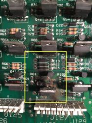 Blown resistors and transistors